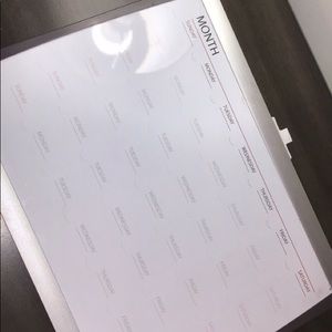 Dry erase board calendar
